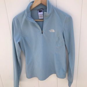 North Face Fleece Quarter Zip Baby Blue XS/P
